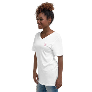 Texas Gals Disco Ball- Unisex Short Sleeve V-Neck T-Shirt